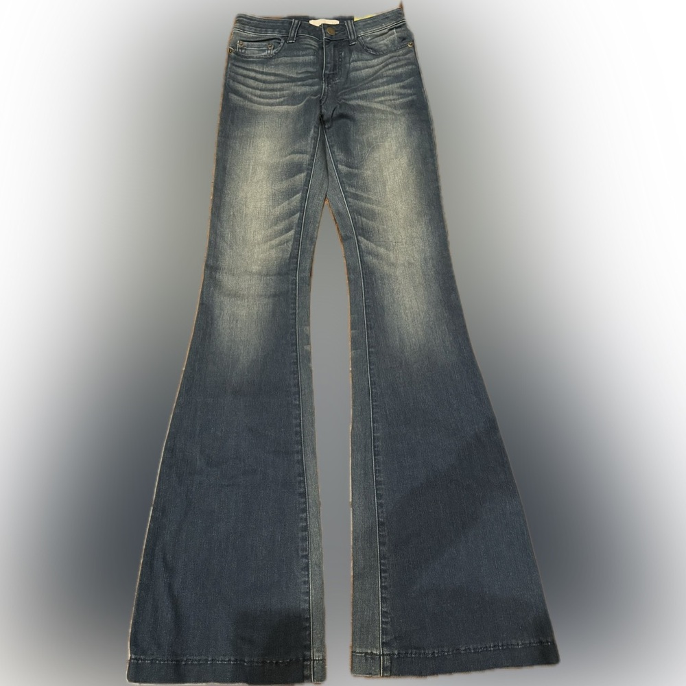 Washed bell bottoms